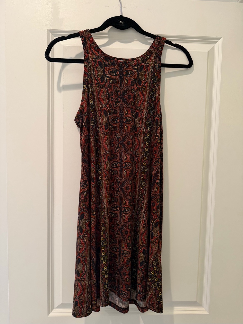 Veronica M Paisley Print Swing Dress - Red